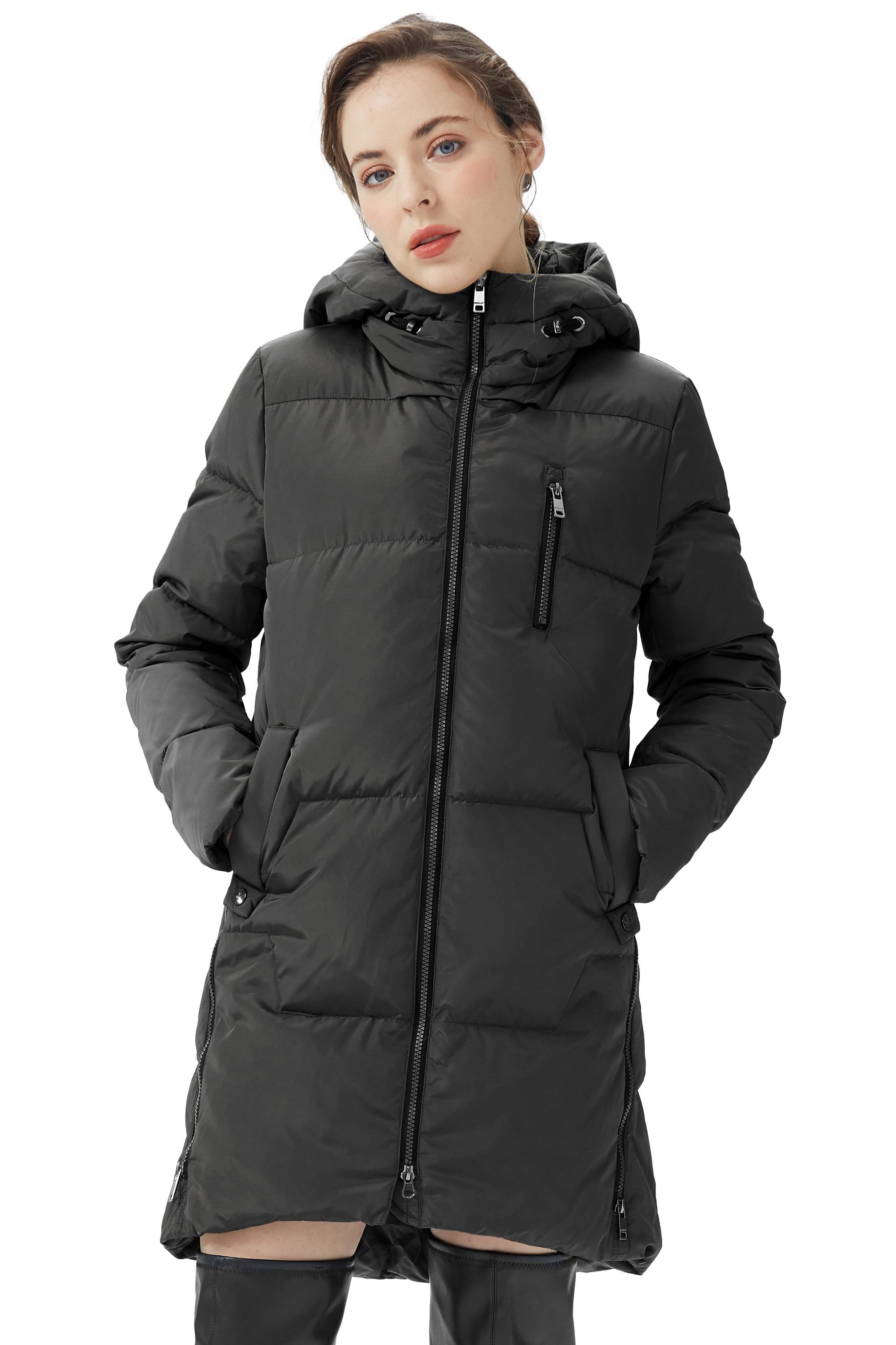 Orolay Women's Quilted Down Jacket Winter Down Coat Parka Coat with