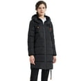 thumbnail image 1 of Orolay Women's Thickened Down Jacket Contrast Color Drawstring Down Coat Hooded Parka, 1 of 5
