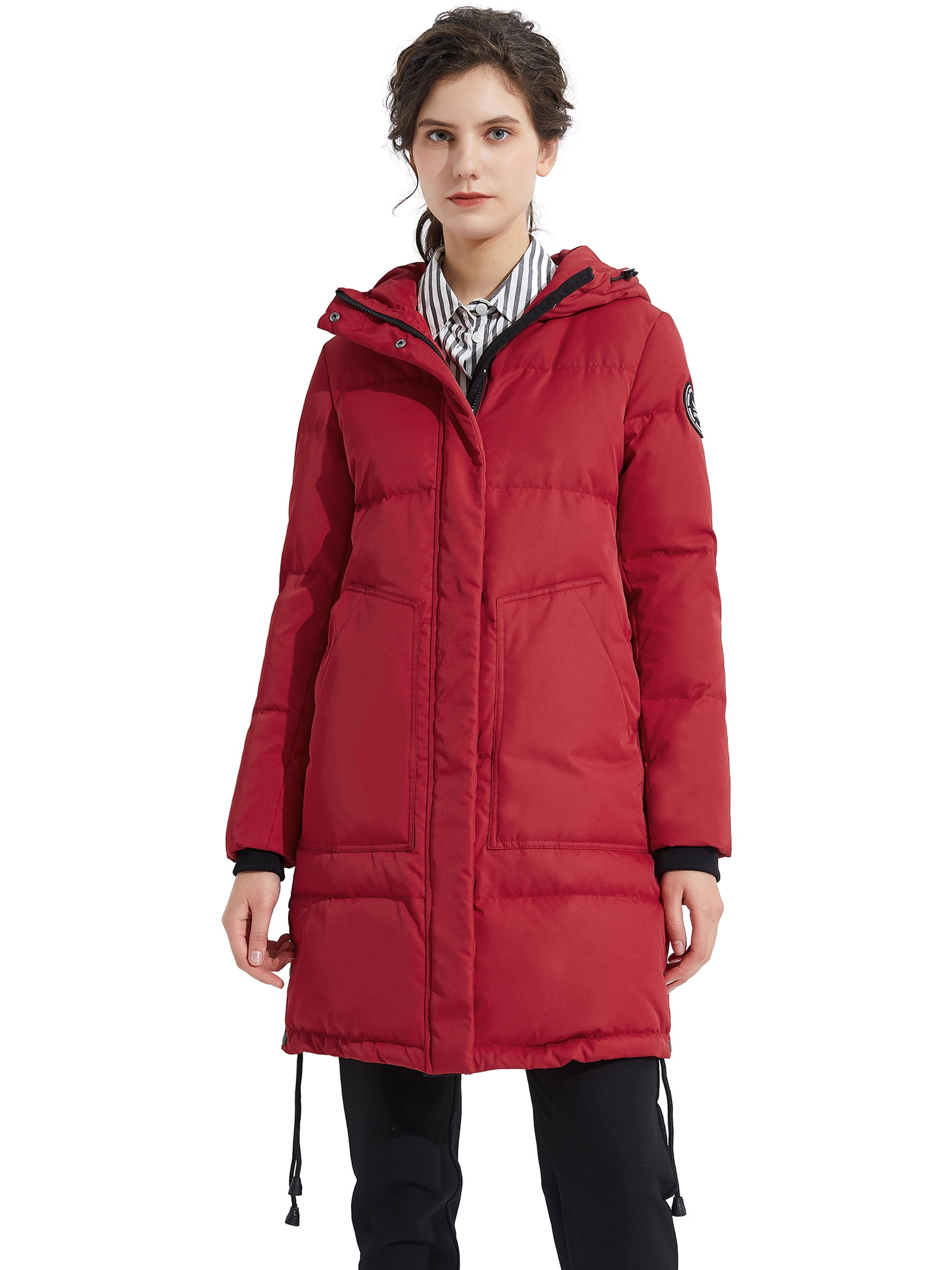 Orolay Women's Winter Down Coat Long Down Jacket Double Snap Puffer ...