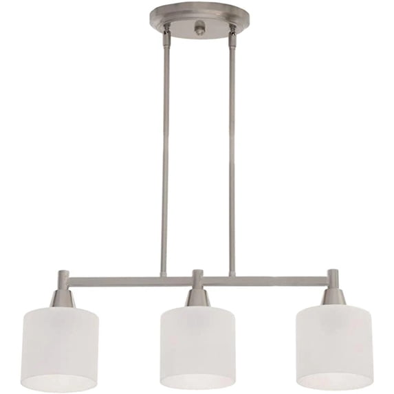 Hampton Bay Oron 3-Light Brushed Nickel Island Light HDP12070 - New