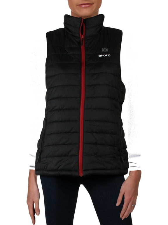 Womens Heated Winter Outerwear Vest Black M