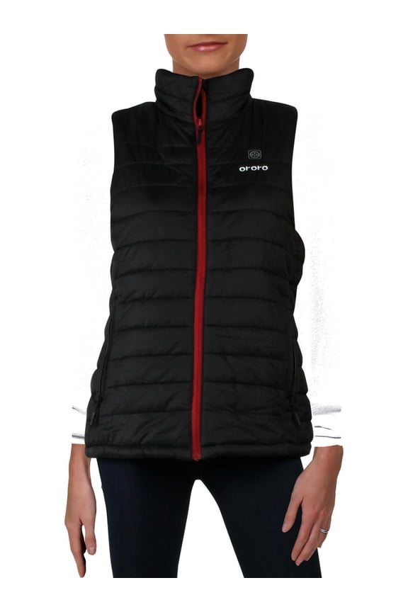 Womens Heated Winter Outerwear Vest Black M