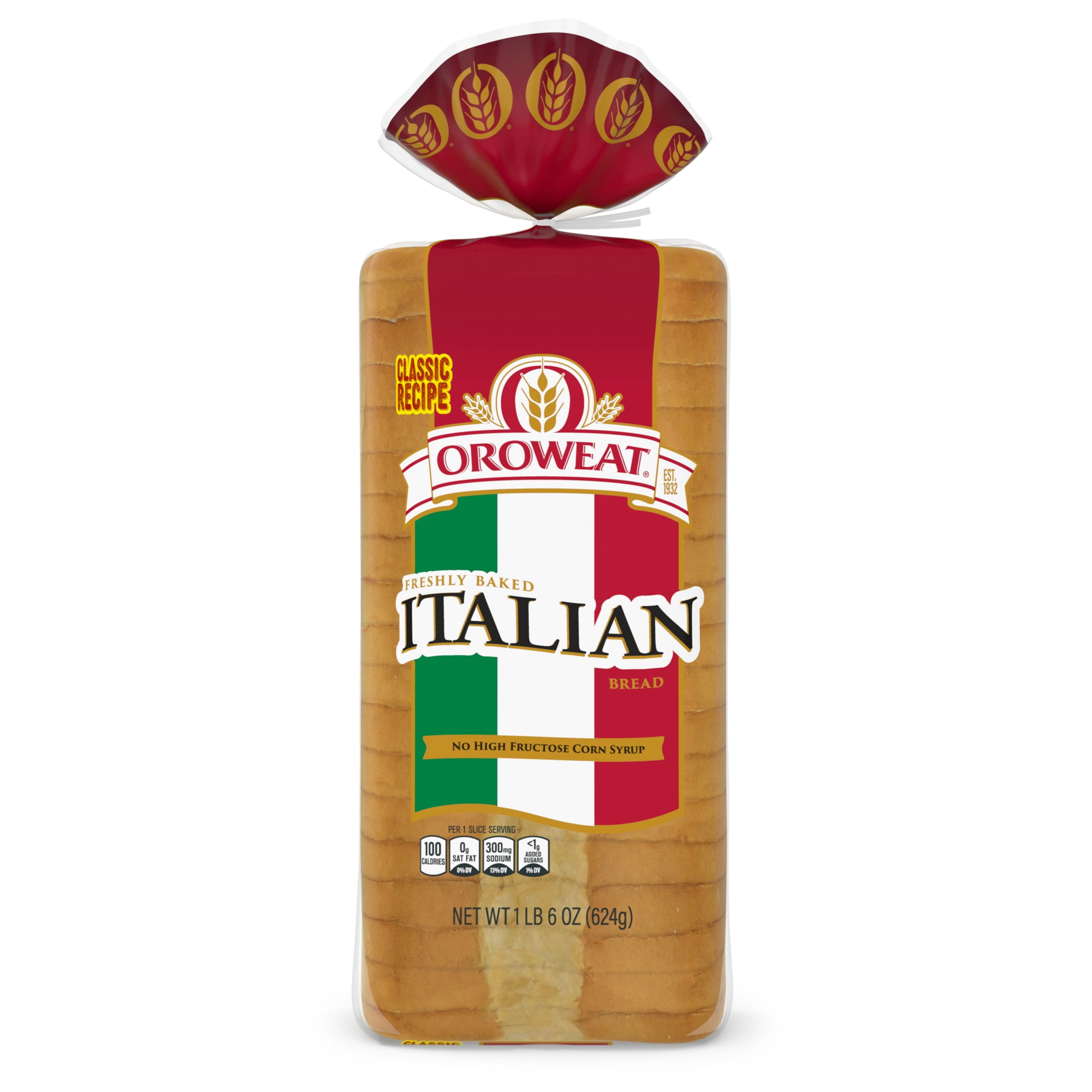 Oroweat D'Italiano Italian Bread, 22 oz, White Italian Bread, Bag