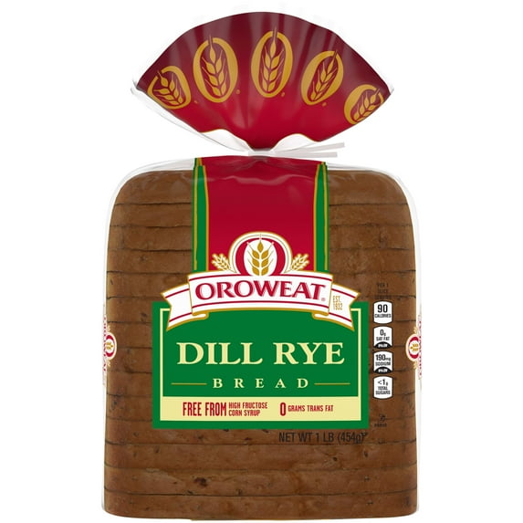 Oroweat Dill Rye Bread, 16 oz, Rye Bread, Bag