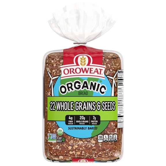 Oroweat Organic Organic 22 Whole Grains & Seeds Bread, 27 oz