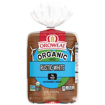 Oroweat Rustic White Bread, 27 oz, Plain White Bread, Bag