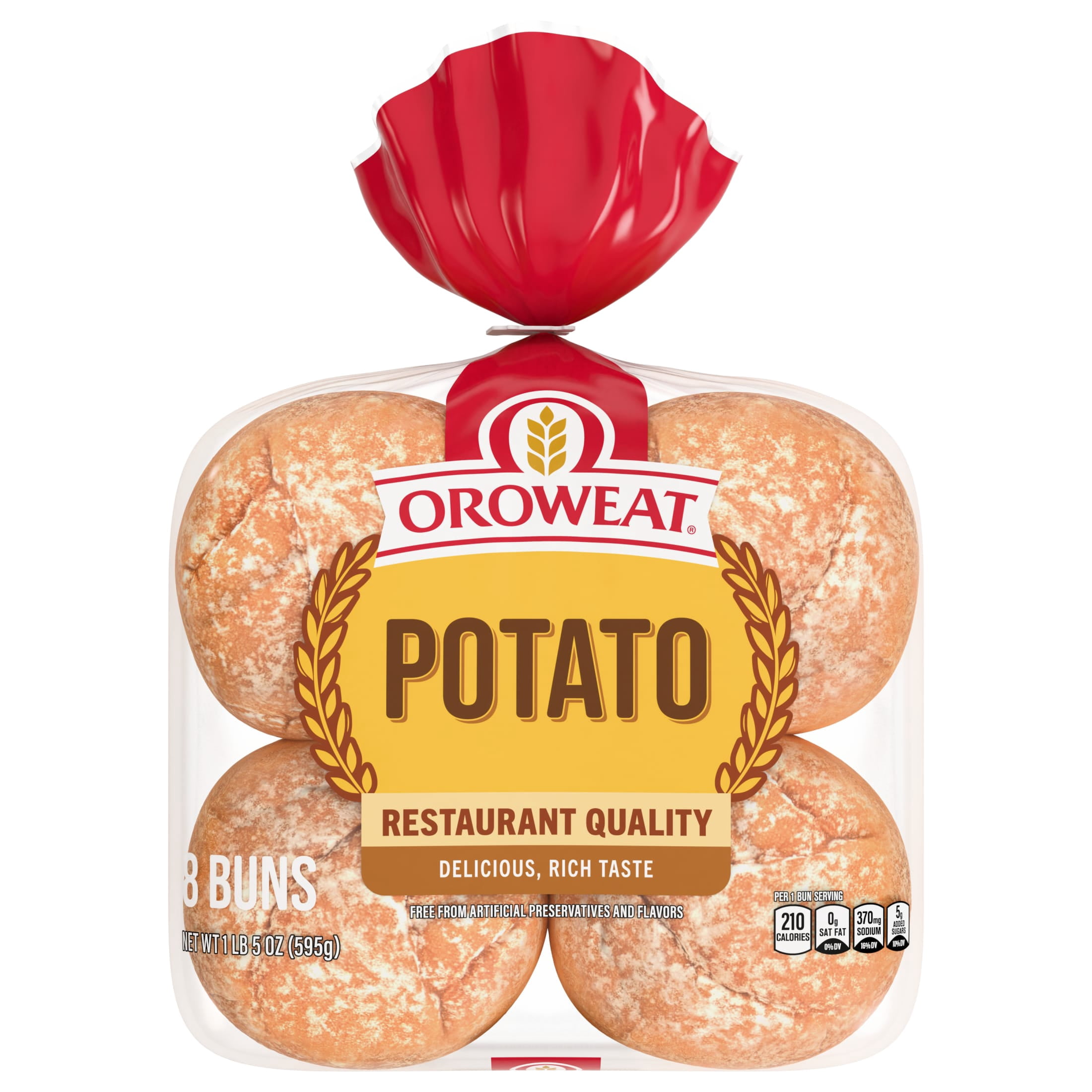 Oroweat Potato Buns, 8 count, 21 oz