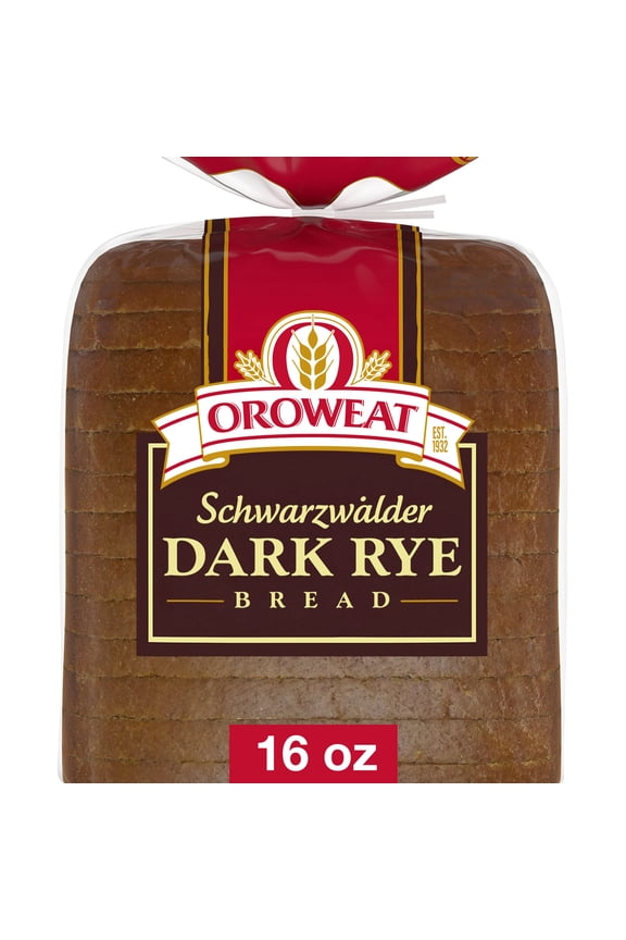 Schwarzwalder Rye Bread, 16 oz, Dark Rye Bread, Bag