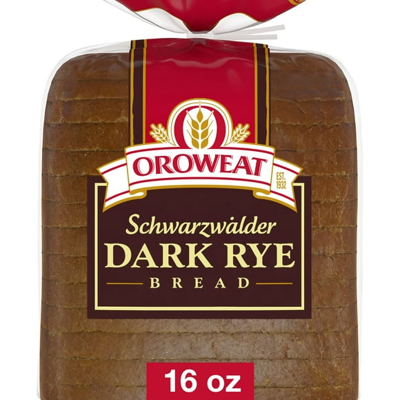 Oroweat Schwarzwalder Rye Bread, 16 oz, Dark Rye Bread, Bag