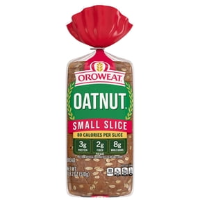 Oroweat Small Slice Oatnut Bread, 18 oz, Oat Bread, Bag