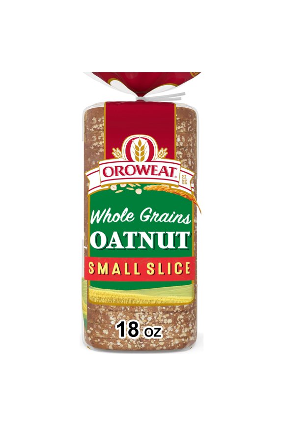 Small Slice Oatnut Bread, 18 oz, Oat Bread, Bag