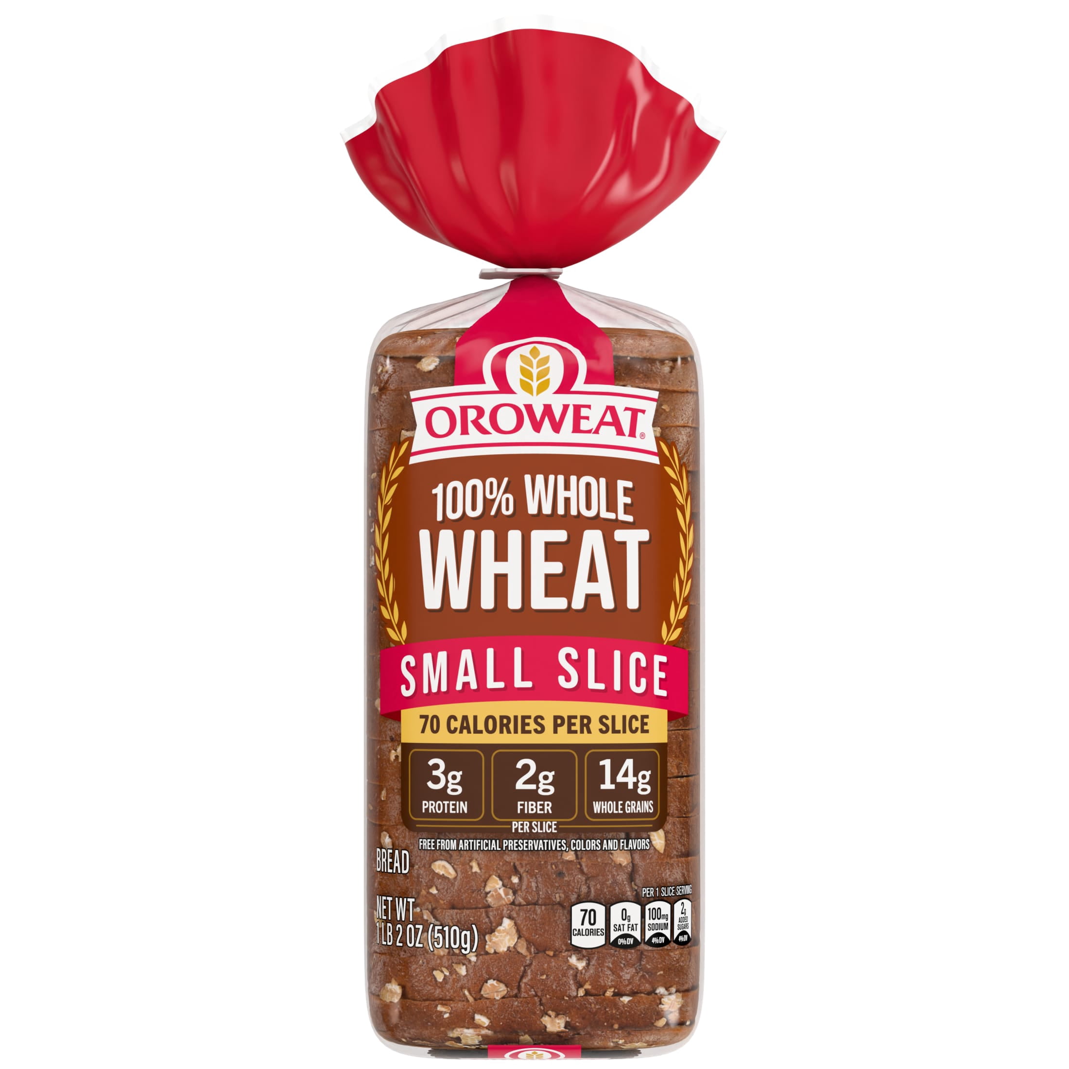 Oroweat Small Slice 100% Whole Wheat Bread, 18 oz