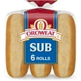 thumbnail image 1 of Oroweat Sub White Rolls, 6 count, Sandwich Rolls, 15 oz Bag, 1 of 7
