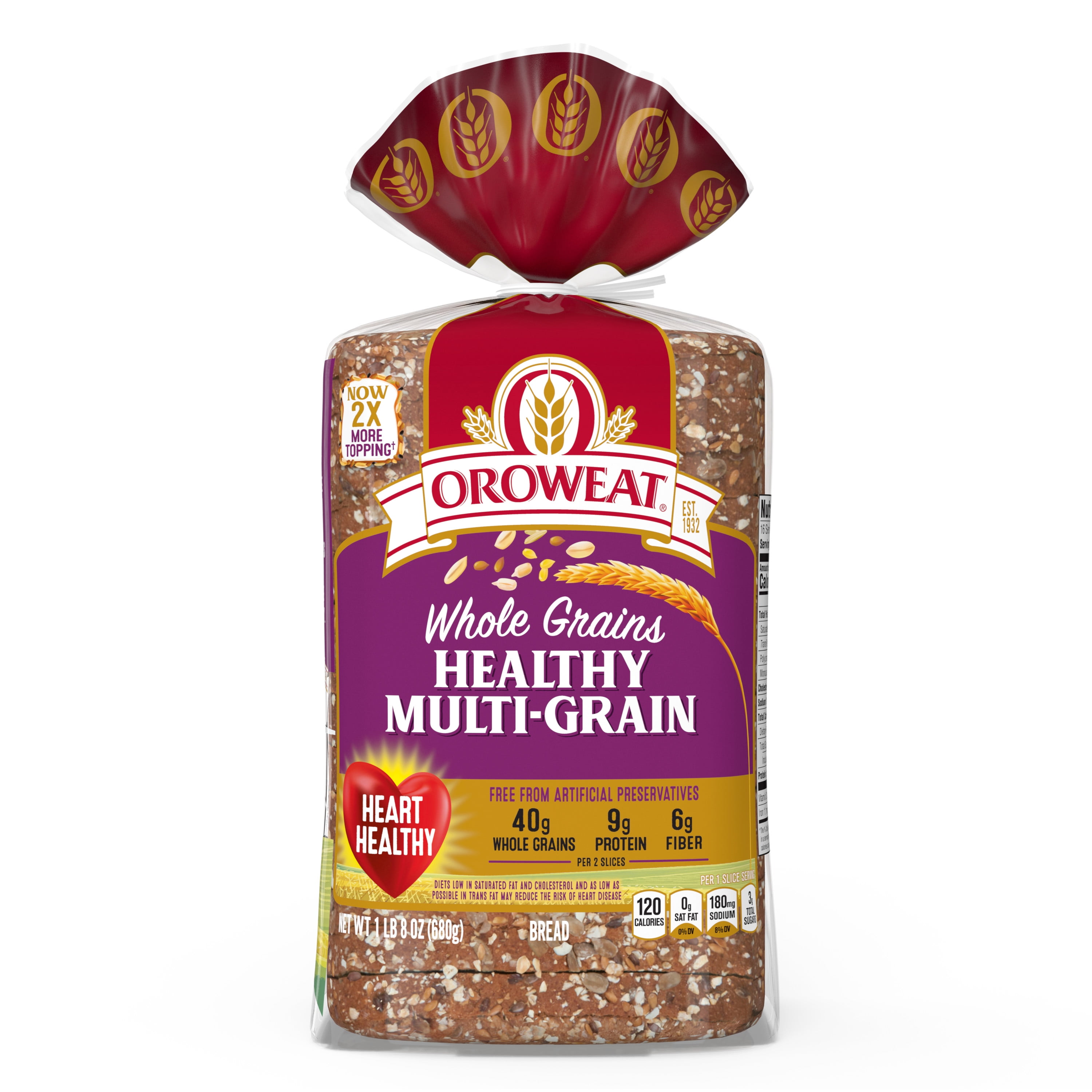 Oroweat Whole Grains Healthy Multi Grain Bread Loaf, 24 oz