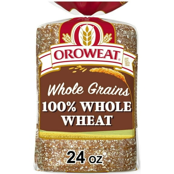 Oroweat Whole Wheat Bread, 24 oz, Wheat Bread, Bag (Pack of 3)