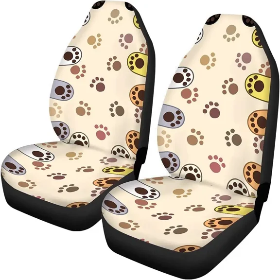 Oroyalcars Car Seat Covers Cute Cartoon Animal Pattern High Back Seat Cover Set of 2 Pack Ultra-Soft Universal Fit for Cars Se