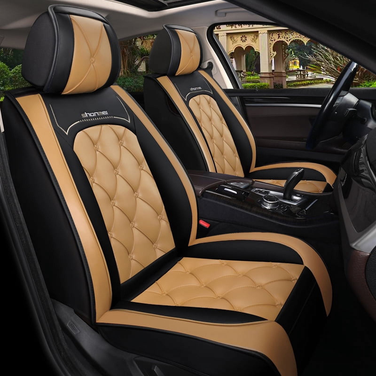 Oroyalcars Deluxe 5-Seater Leatherette Car Seat Covers Full Coverage