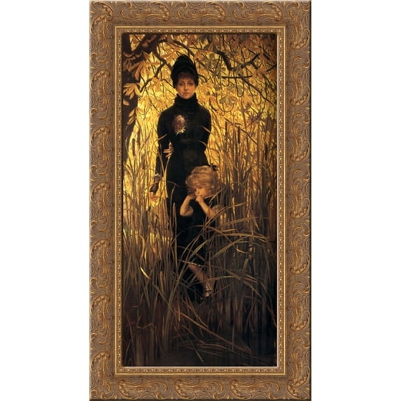 Orphan 16x24 Gold Ornate Wood Framed Canvas Art by Tissot, James Jacques Joseph