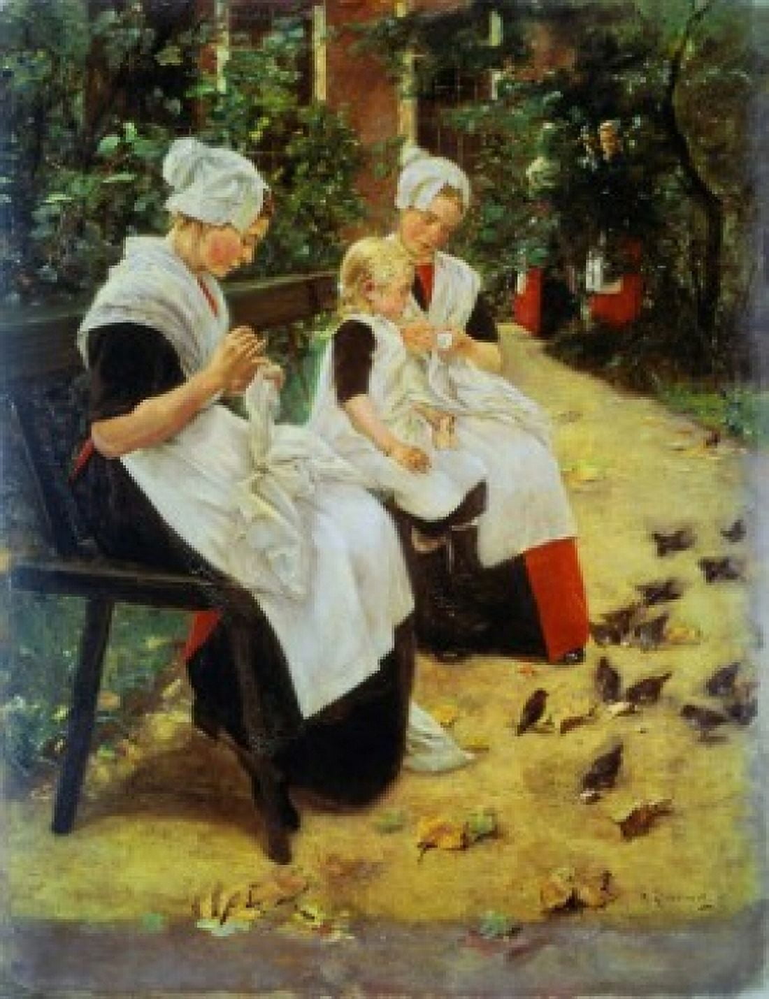 Orphan Girls In The Garden Amsterdam Max Liebermann (1847-1935German) Canvas Art - Max Liebermann (18 x 24)