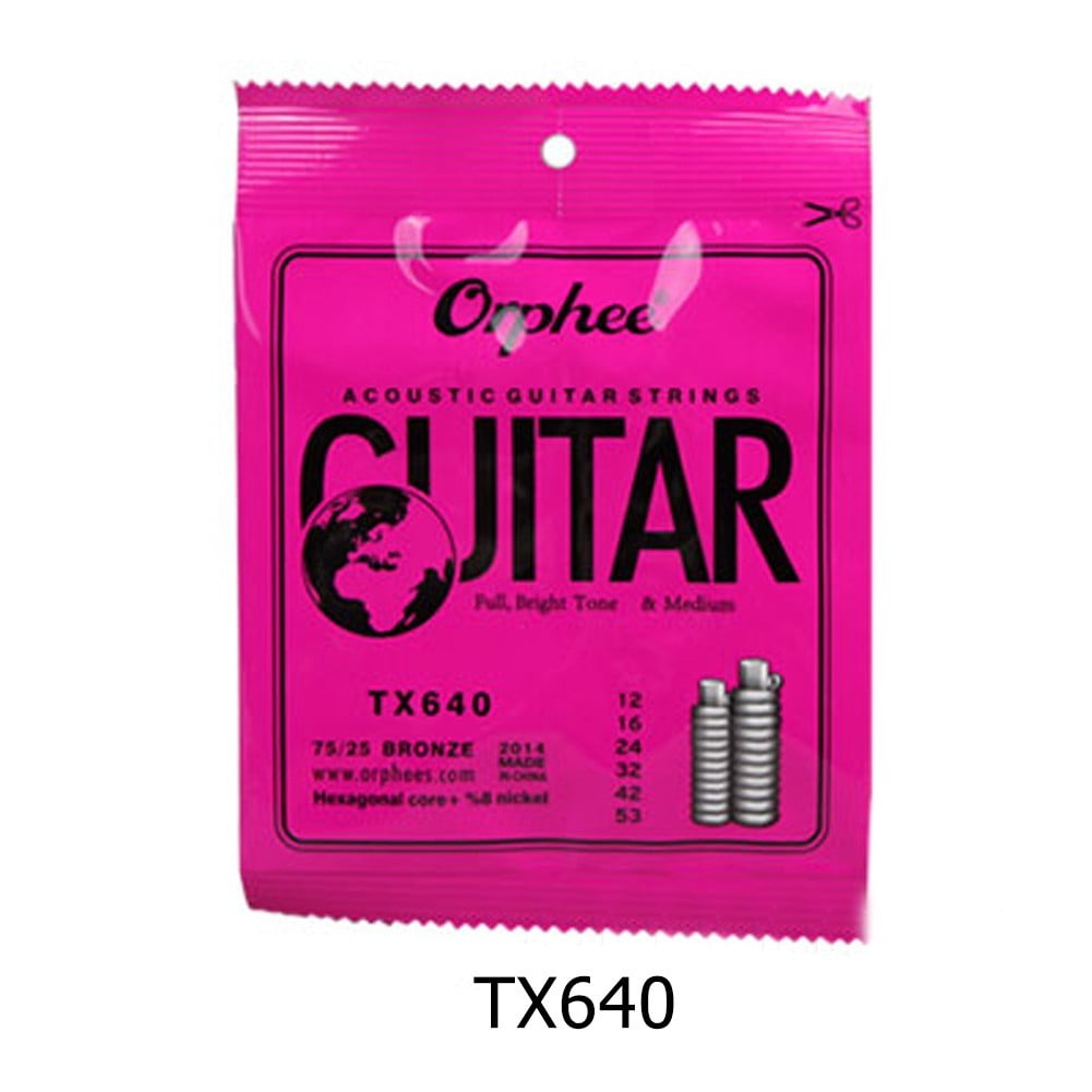 Orphee Acoustic Guitar Strings FullSize Light Medium 1047 1152 1253 Gauges