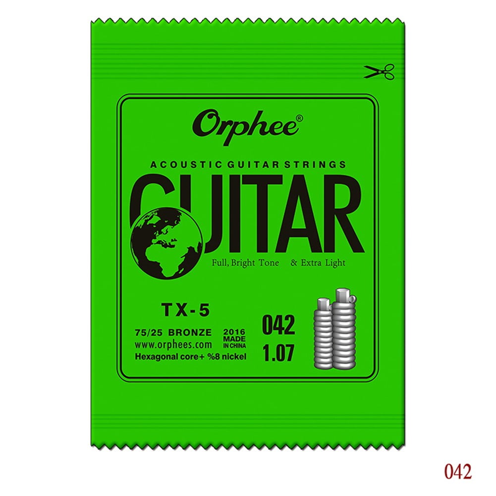 Orphee Acoustic Guitar Strings Single String EBGDA Gauge 010 014 023