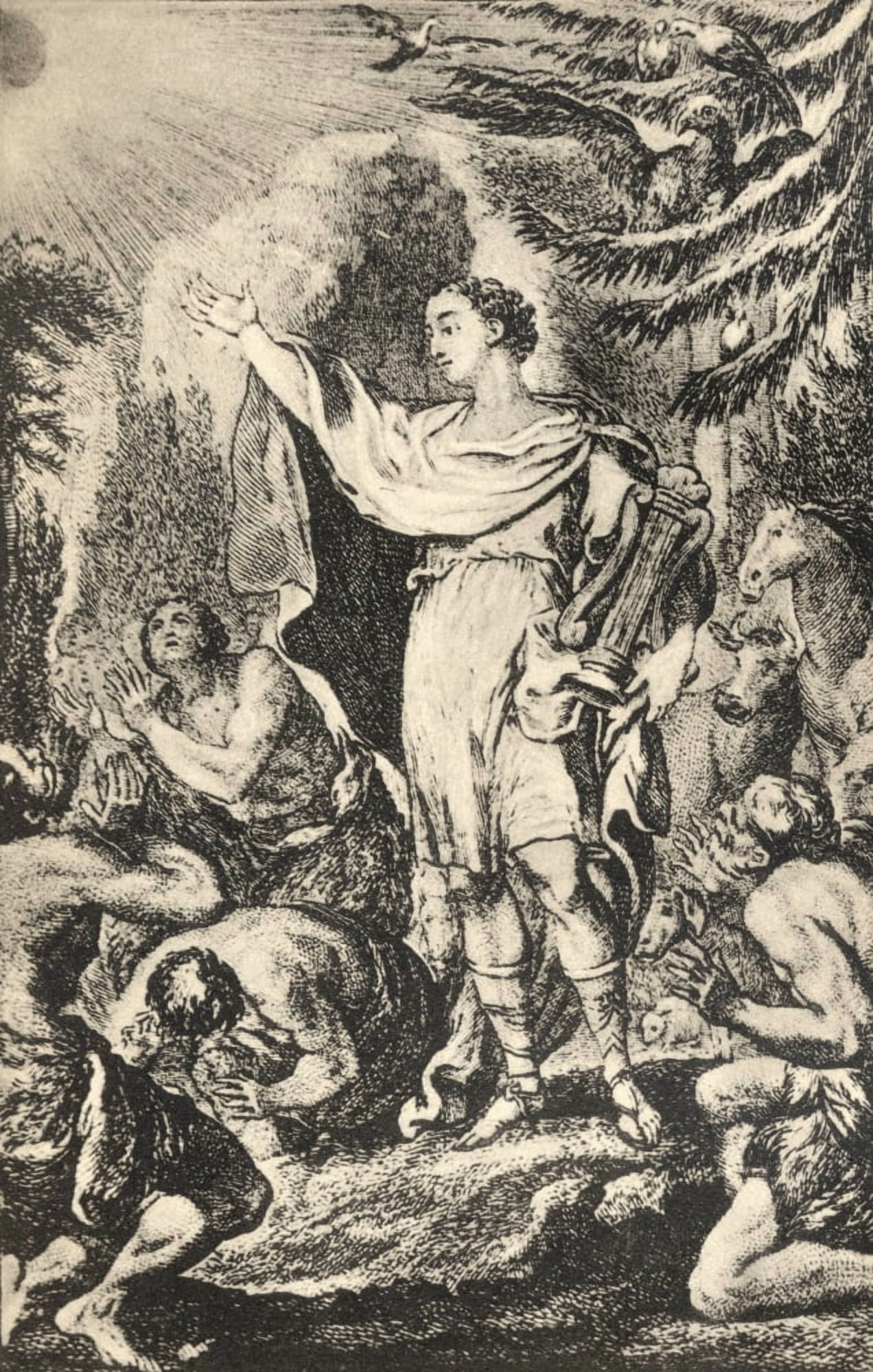 Orpheus From A 19Th Century Print From Les Maitres De La Sensibilite Francaise Au Xviii Siecle Canvas Art - Ken Welsh  Design Pics (22 x 36)