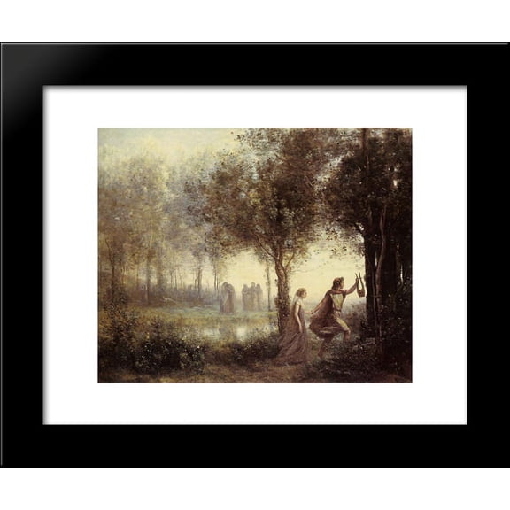 Orpheus Leading Eurydice from the Underworld 20x24 Framed Art Print by Camille Corot