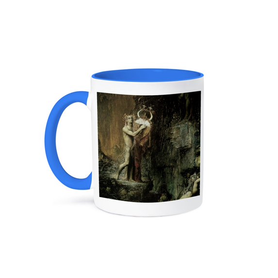 3dRose, Orpheus by Pierre Amedee Marel-Beronneau, 15oz Two-Tone Blue Mug