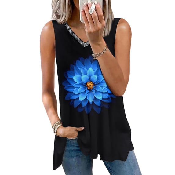 Orqqct Women Baggy Summer Tee V-Neck Loose Flowy Strappy Tops