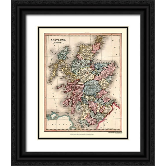 Orr 12x14 Black Ornate Wood Framed with Double Matting Museum Art Print Titled - Scotland - Regions - Orr