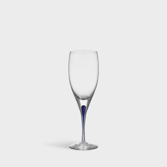 Orrefors Intermezzo Blue White Wine Glass