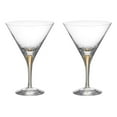 thumbnail image 1 of Orrefors Intermezzo Gold Crystal Martini Glass (Set of Two), 1 of 6