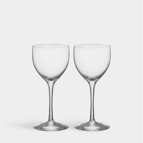 Orrefors More Crystal Nick & Nora Glasses (Set of Two)