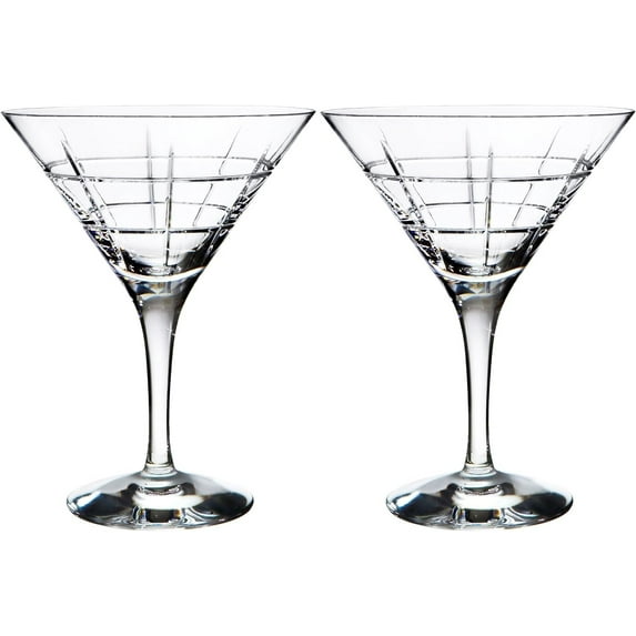 Orrefors Street Martini Glass Set of 2 7oz each Cocktail Martinis Cosmopolitan Drinks Barware