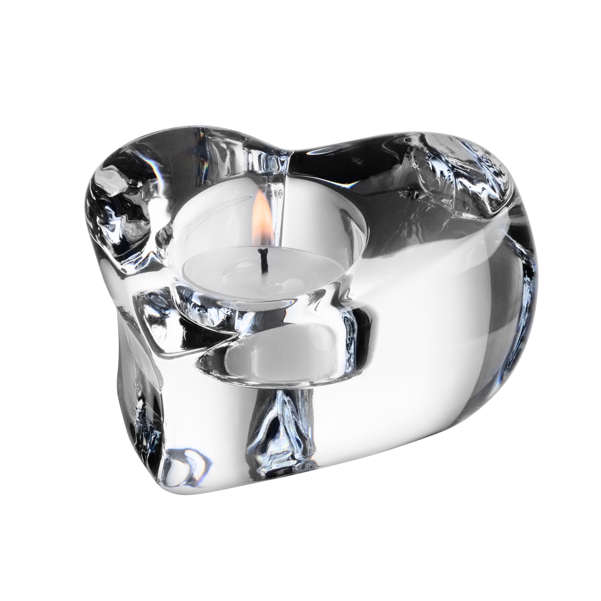 Valentino Heart-Shaped Clear Crystal Votive Holder
