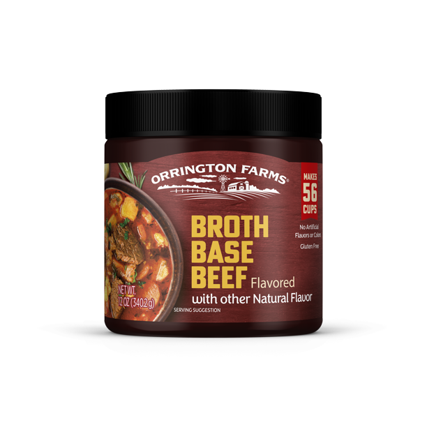 Orrington Farms Beef Flavored Broth Base & Seasoning Jar, 12 Ounce