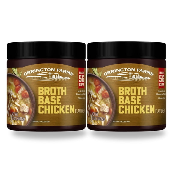 Orrington Farms Broth Base & Seasoning AD01&nbsp;Chicken, 12 Ounce (Pack of 2)