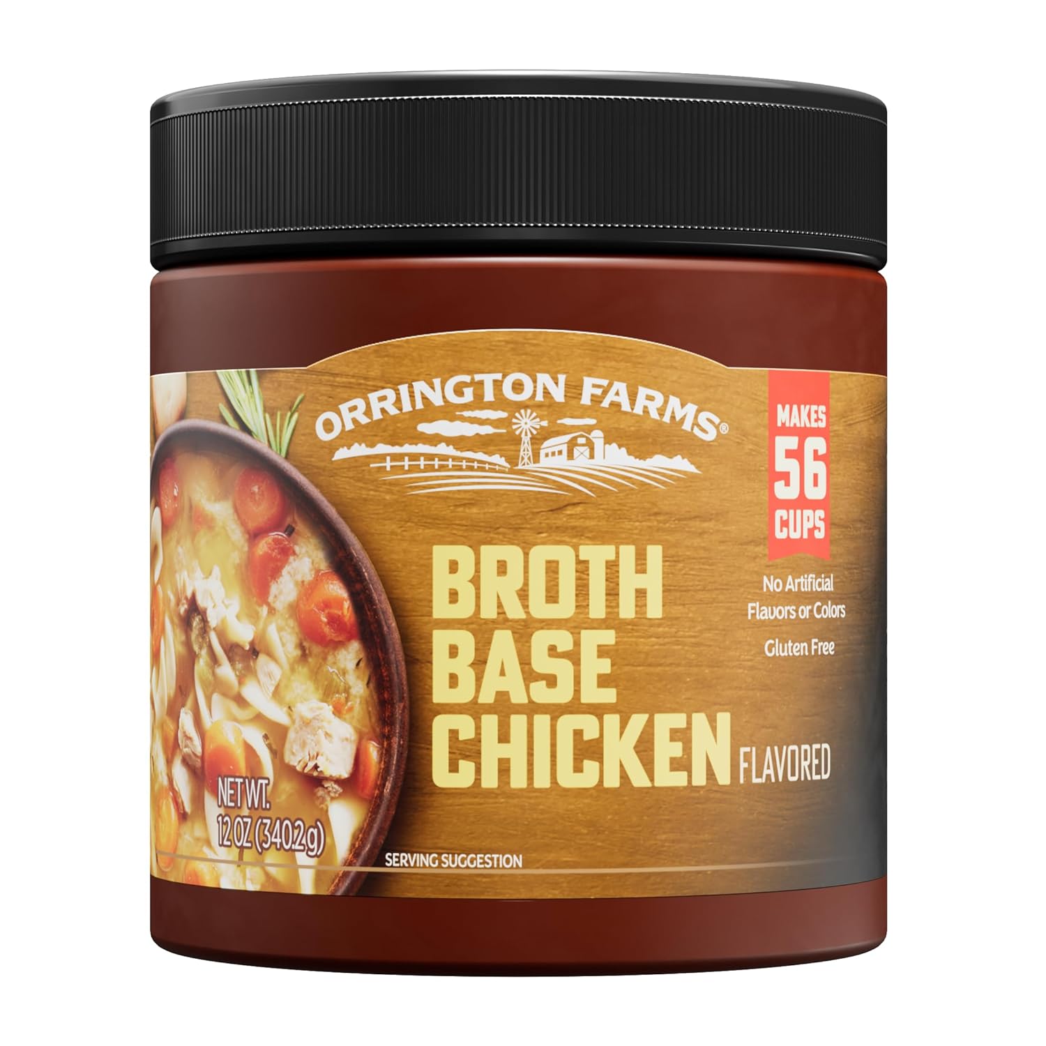 Orrington Farms Chicken Flavored Broth Base & Seasoning, 12Ounce (Pack