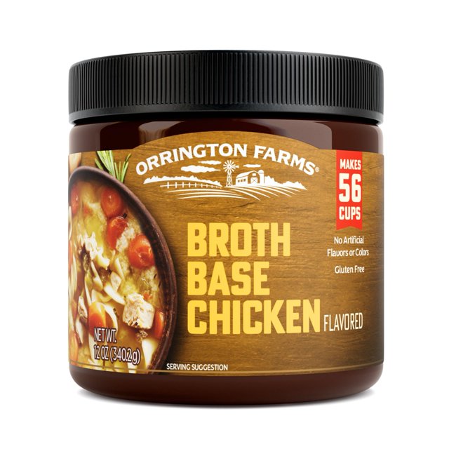 Orrington Farms Chicken Flavored DHF10 Broth Base & Seasoning, 12Ounce