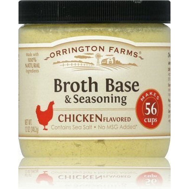 Orrington Farms Natural Chicken Flavored Broth Base3 (THREE) 12oz Jars