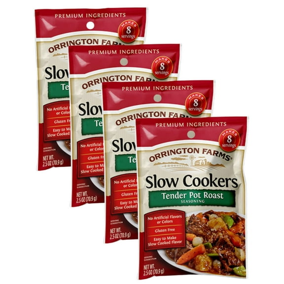 Orrington Farms Slow Cooker Tender Pot Roast Seasoning 2.5 Oz (Pack of 4)