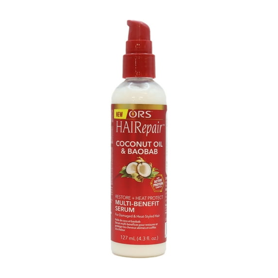 Ors Hairepair Serum, Multi Benefit, Coconut Oil & Baobab, 4.3 Oz, Pack of 12