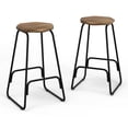 thumbnail image 1 of Simpli Home Orson Saddle Counter Height Stool (Set of 2) in Natural, 1 of 12