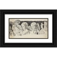 thumbnail image 1 of Orson Lowell 18x11 Black Ornate Wood Framed Double Matted Museum Art Print Titled - Line Up of Women Reading Novels (circa 1915), 1 of 5