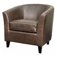 thumbnail image 1 of Orson Modern Rustic Bonded Leather Tub Chair , Multiple Colors, 1 of 2