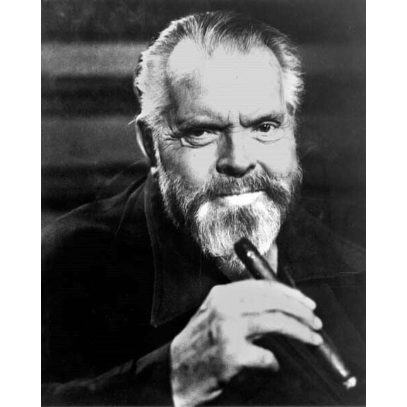 Orson Welles charismatic later portrait holding huge cigar 5x7 photo inch poster