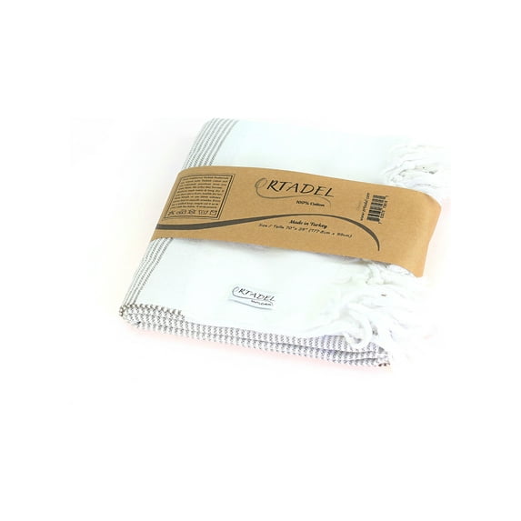 Ortadel - Original and Organic Turkish Cotton Towels , 100% Cotton, 39 x 70 Inches, Peshtemal Towel for Gym, Yoga, SPA, Beach and Bath