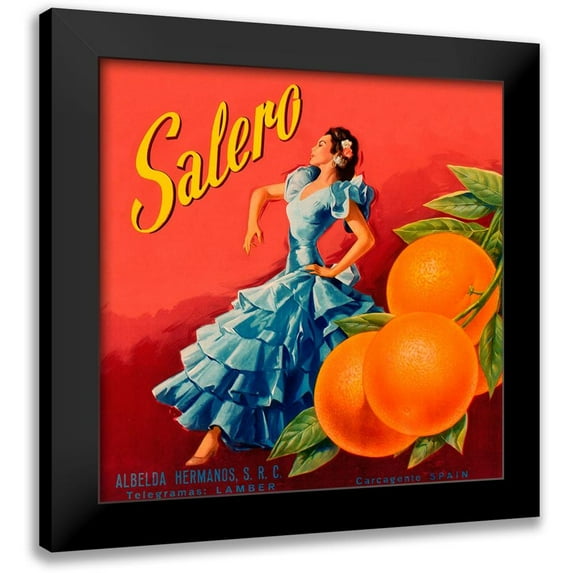 Ortega, 20x20 Black Modern Framed Museum Art Print Titled - Salero