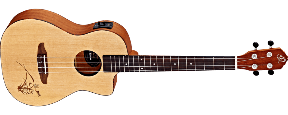 Ortega Bonfire Series Acoustic Electric Ukulele Bass