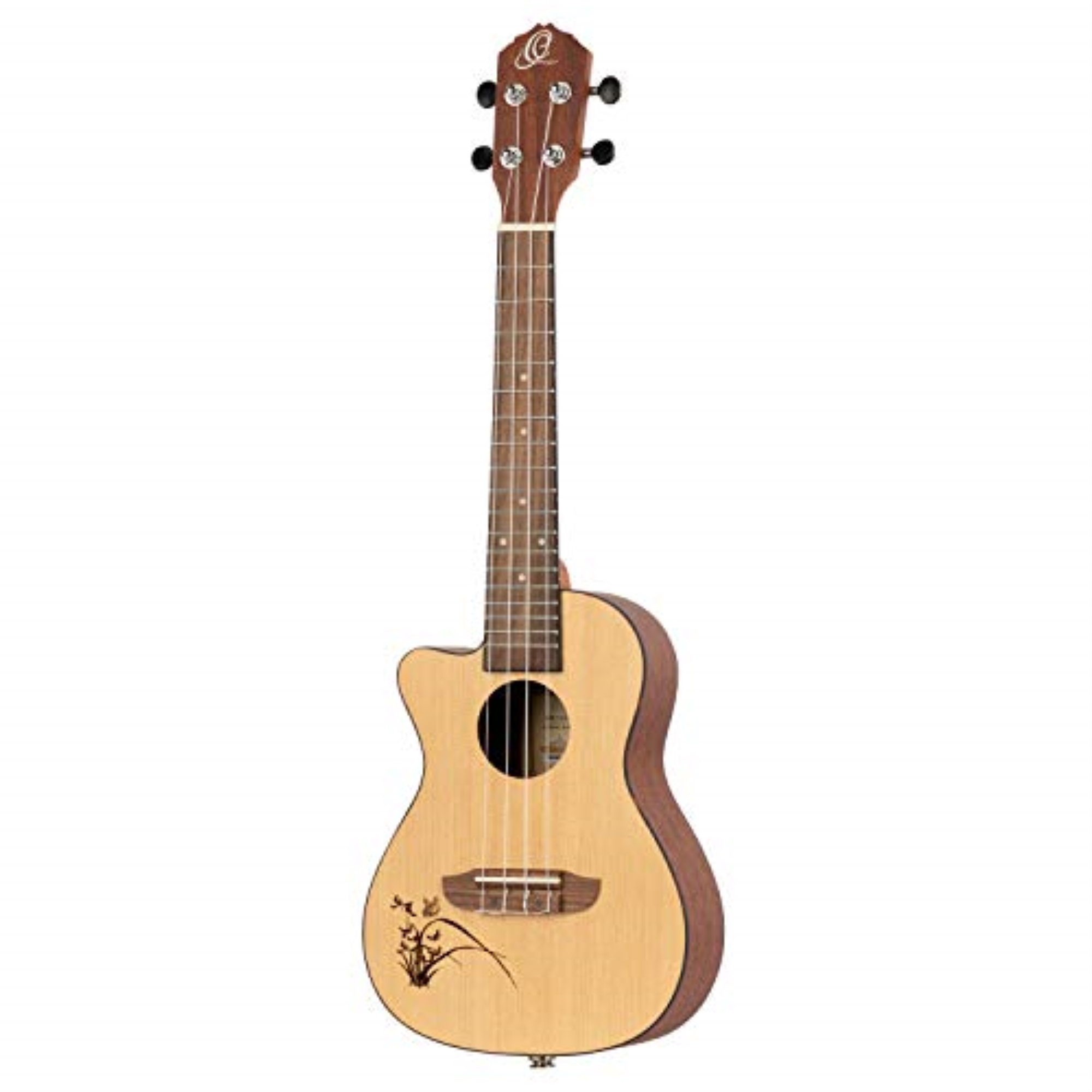 Bonfire Series Left-Handed Concert Acoustic-Electric Ukulele